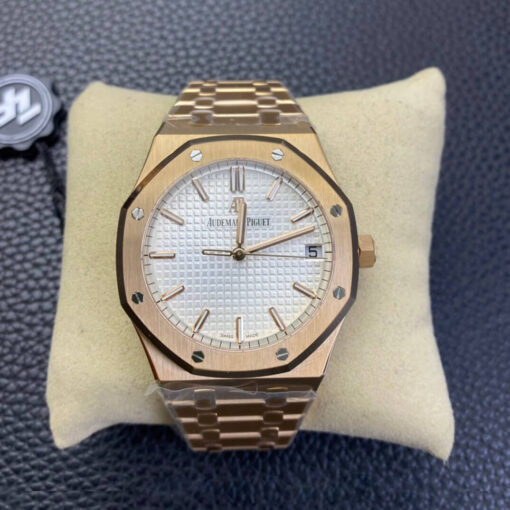 Replica ZF Factory Audemars Piguet Royal Oak 15500 Rose Gold White Dial - Buy Replica Watches