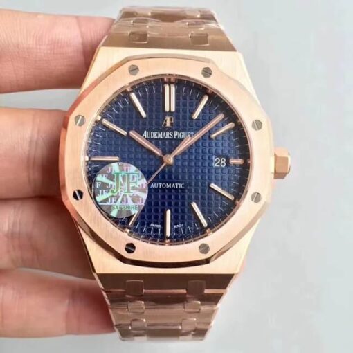 Replica JF Factory Audemars Piguet Royal Oak 15400OR.OO.1220OR.03 Blue Dial - Buy Replica Watches