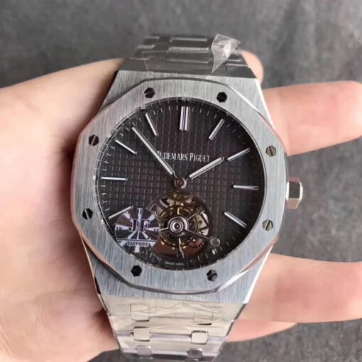 Replica JF Factory Audemars Piguet Royal Oak Tourbillon 26510PT.OO.1220PT.01 Grey Dial - Buy Replica Watches