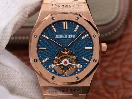 Replica JF Factory Audemars Piguet Royal Oak Tourbillon 26522OR.OO.1220OR.01 Blue Dial - Buy Replica Watches