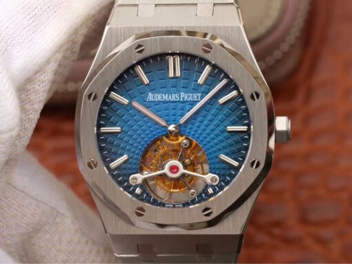 Replica JF Factory Audemars Piguet Royal Oak Tourbillon 26522TI.OO.1220TI.01 Smoky Blue Dial - Buy Replica Watches