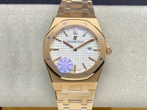 Replica JF Factory Audemars Piguet Royal Oak 67650OR.OO.1261OR.01 White Dial - Buy Replica Watches