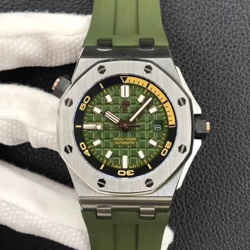 Replica BF Factory Audemars Piguet Royal Oak Offshore 15720ST.OO.A052CA.01 Army Green Dial - Buy Replica Watches