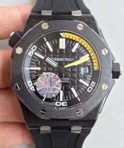 Replica JF Factory Audemars Piguet Royal Oak Offshore Diver 15706AU.OO.A002CA.01 Black Dial - Buy Replica Watches
