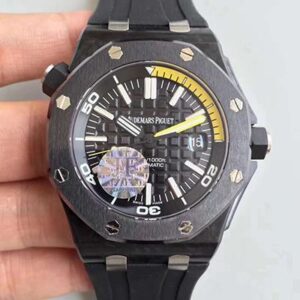 Replica JF Factory Audemars Piguet Royal Oak Offshore Diver 15706AU.OO.A002CA.01 Black Dial - Buy Replica Watches