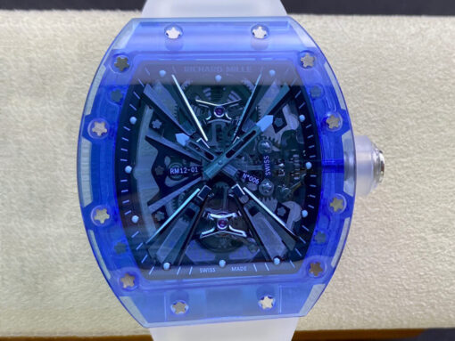 Replica RM Factory Richard Mille RM12-01 Tourbillon Sapphire Clear Version - Buy Replica Watches