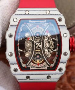 Replica KV Factory Richard Mille RM53-01 TPT Carbon Fiber Red Strap - Buy Replica Watches