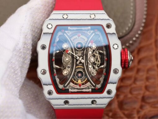 Replica KV Factory Richard Mille RM53-01 TPT Carbon Fiber Red Strap - Buy Replica Watches