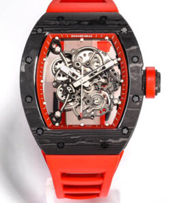 Replica BBR Factory Richard Mille RM055 NTPT Carbon Fiber Red Strap - Buy Replica Watches