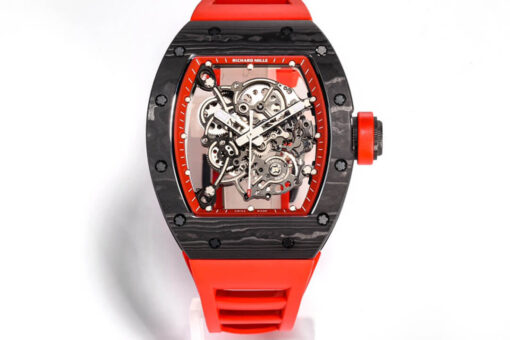 Replica BBR Factory Richard Mille RM055 NTPT Carbon Fiber Red Strap - Buy Replica Watches