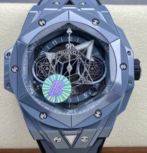 Replica BB Factory Hublot Big Bang Sang Bleu II 418.FX.8007.RX.MXM21 Gray Ceramic - Buy Replica Watches