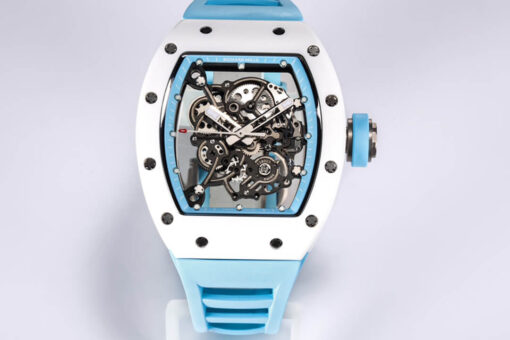 Replica BBR Factory Richard Mille RM-055 Ceramic Case Blue Strap - Buy Replica Watches