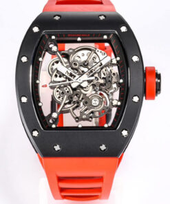 Replica BBR Factory Richard Mille RM-055 Ceramic Case Red Strap - Buy Replica Watches