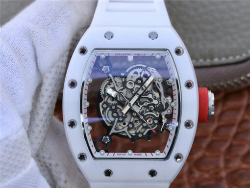Replica KV Factory Richard Mille RM055 White Rubber Strap - Buy Replica Watches