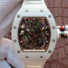 Replica KV Factory Richard Mille RM055 White Ceramic Rubber Strap - Buy Replica Watches