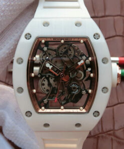 Replica KV Factory Richard Mille RM055 White Ceramic Rubber Strap - Buy Replica Watches