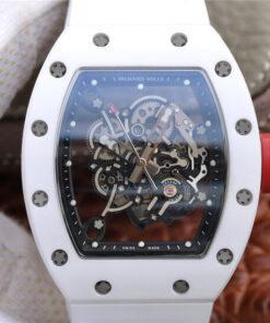 Replica KV Factory Richard Mille RM055 Ceramic White Rubber Strap - Buy Replica Watches