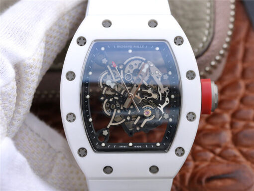 Replica KV Factory Richard Mille RM055 Ceramic White Rubber Strap - Buy Replica Watches