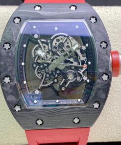 Replica KV Factory Richard Mille RM055 V2 Carbon Fiber Red Strap - Buy Replica Watches