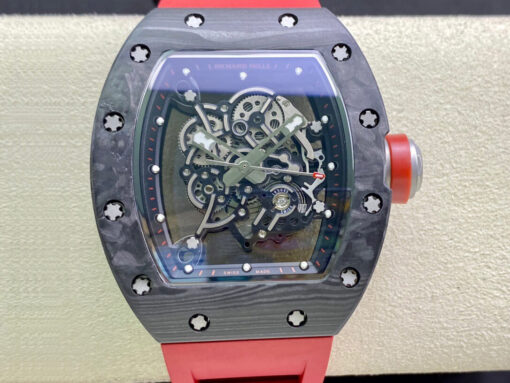 Replica KV Factory Richard Mille RM055 V2 Carbon Fiber Red Strap - Buy Replica Watches