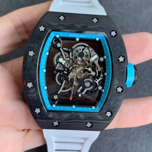 Replica KV Factory Richard Mille RM055 V2 Carbon Fiber Rubber Strap - Buy Replica Watches