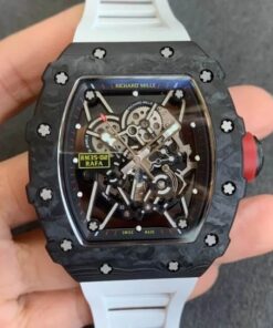 Replica KV Factory Richard Mille RM35-02 V3 Carbon Fiber White Strap - Buy Replica Watches