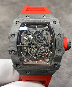 Replica KV Factory Richard Mille RM35-02 Carbon Fiber Red Strap - Buy Replica Watches