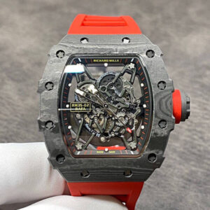 Replica KV Factory Richard Mille RM35-02 Carbon Fiber Red Strap - Buy Replica Watches