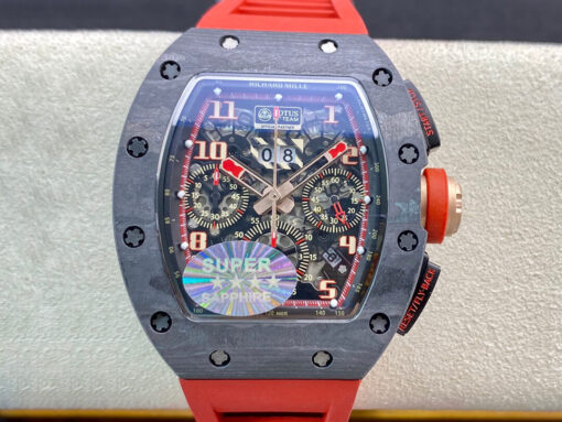 Replica KV Factory Richard Mille RM011 V3 Red Rubber Strap - Buy Replica Watches