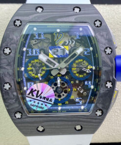 Replica KV Factory Richard Mille RM011 Carbon Fiber White Strap - Buy Replica Watches