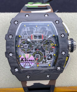 Replica KV Factory Richard Mille RM-011 V2 Carbon Fiber Camo Strap - Buy Replica Watches