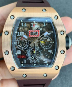 Replica KV Factory Richard Mille RM011 Brown Rubber Strap - Buy Replica Watches