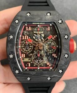 Replica KV Factory Richard Mille RM-011 V2 Forged Carbon Black Strap - Buy Replica Watches