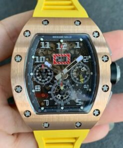 Replica KV Factory Richard Mille RM011 Rose Gold Rubber Strap - Buy Replica Watches