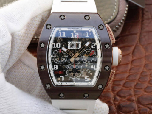 Replica KV Factory Richard Mille RM011 Ceramic White Strap - Buy Replica Watches
