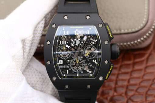 Replica KV Factory Richard Mille RM-011 Black Strap - Buy Replica Watches