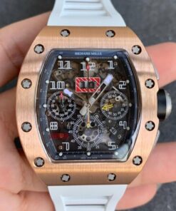 Replica KV Factory Richard Mille RM11 Rose Gold White Strap - Buy Replica Watches