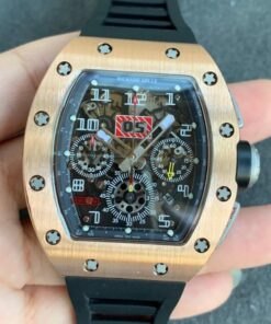 Replica KV Factory Richard Mille RM11 Rose Gold Black Strap - Buy Replica Watches