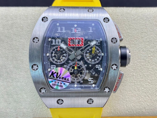 Replica KV Factory Richard Mille RM11 Titanium Yellow Strap - Buy Replica Watches