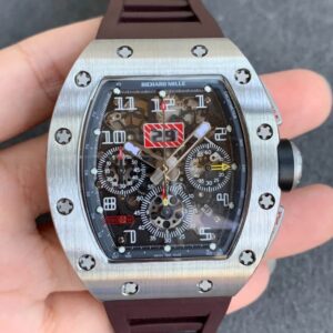 Replica KV Factory Richard Mille RM11 Titanium Brown Strap - Buy Replica Watches