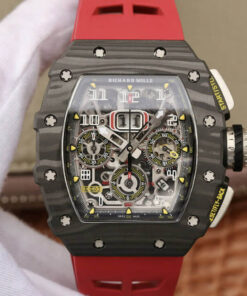 Replica KV Factory Richard Mille RM11-03 Carbon Fiber Red Strap - Buy Replica Watches