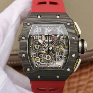 Replica KV Factory Richard Mille RM11-03 Carbon Fiber Red Strap - Buy Replica Watches