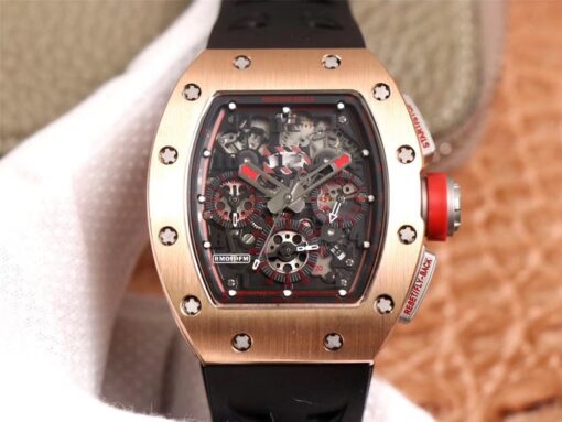 Replica KV Factory Richard Mille RM011-03 Flyback Chronograph Rose Gold Case Swiss RMAC3 - Buy Replica Watches
