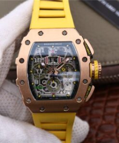 Replica KV Factory Richard Mille RM11-03 Swiss ETA7750 Yellow Strap - Buy Replica Watches