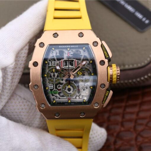 Replica KV Factory Richard Mille RM11-03 Swiss ETA7750 Yellow Strap - Buy Replica Watches