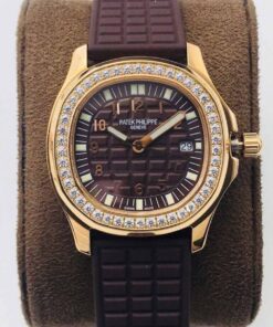 Replica PPF Factory Patek Philippe Aquanaut 5067A Quartz Movement Rose Gold Brown Dial - Buy Replica Watches