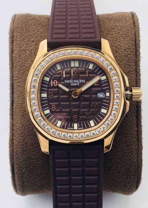 Replica PPF Factory Patek Philippe Aquanaut 5067A Quartz Movement Rose Gold Brown Dial - Buy Replica Watches