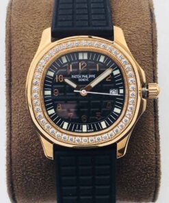 Replica PPF Factory Patek Philippe Aquanaut 5067A Quartz Movement Rose Gold Black Dial - Buy Replica Watches