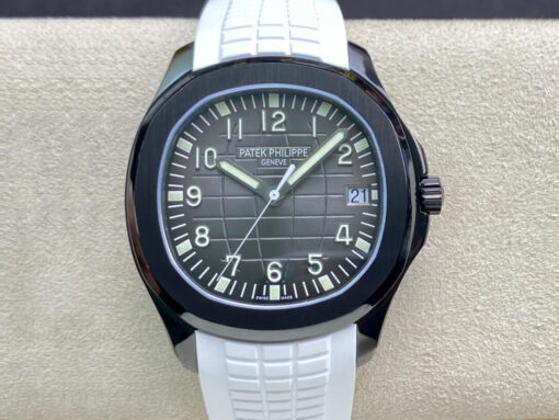 Replica ZF Factory Patek Philippe Aquanaut PP5167 DLC White Strap - Buy Replica Watches