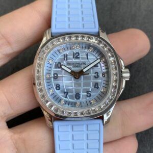Replica PPF Factory Patek Philippe Aquanaut 5072G-001 18k White Gold Light Blue Dial - Buy Replica Watches
